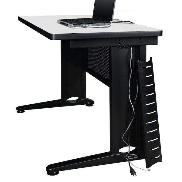 Regency Fusion Single Pedestal Desks, 24 D X 29 H, 72 W X Wood, Metal, White - MSP7224WH