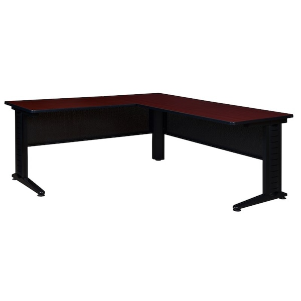Regency Desk Shell Fusion 66" L-Desk Shell, 42" Return, Mahog, Mahogany - MLDS663042MH