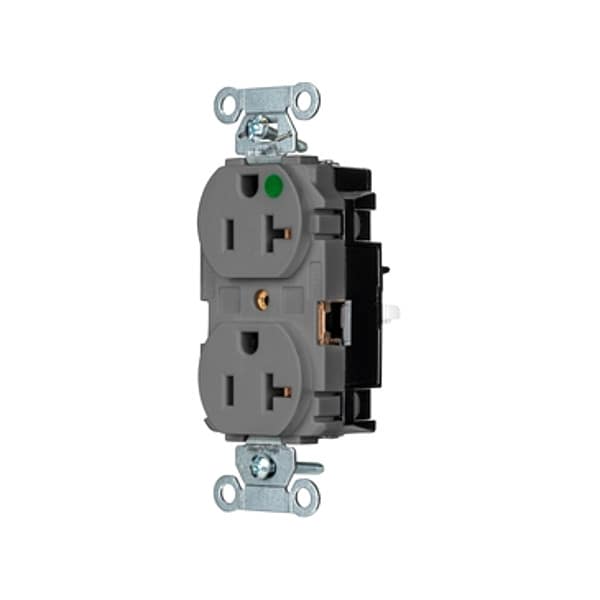 Hubbell Receptacle, 1 hp, 125V AC, NEMA 5-20R - 8300STGY