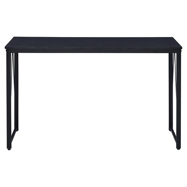 Acme Wooden Rectangle Top Writing Desk with Metal Sled Base in Black - ER-0232BK