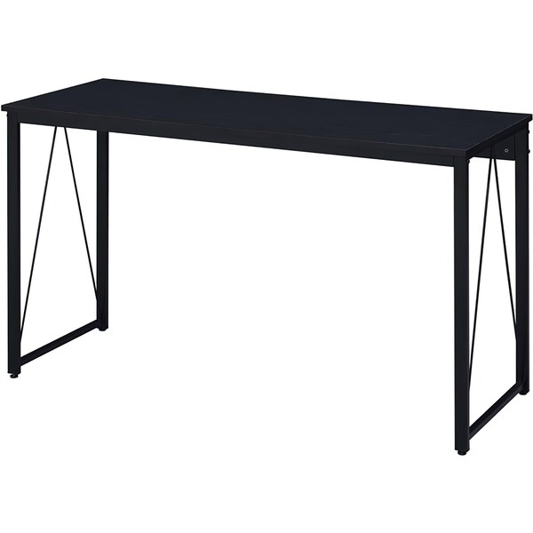 Acme Wooden Rectangle Top Writing Desk with Metal Sled Base in Black - ER-0232BK