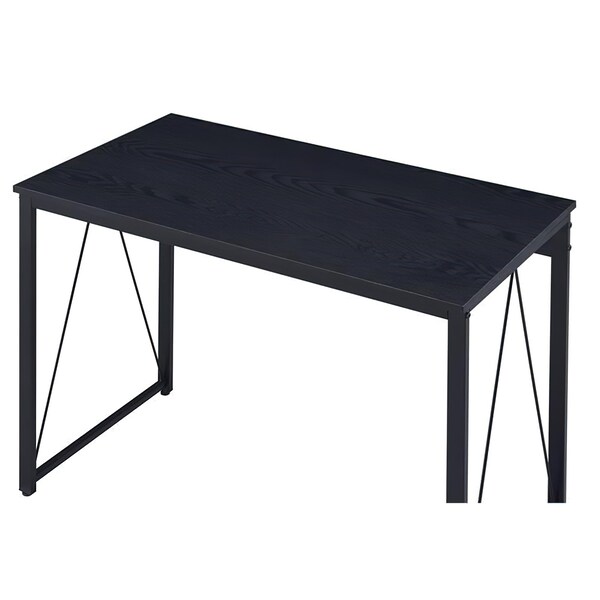 Acme Wooden Rectangle Top Writing Desk with Metal Sled Base in Black - ER-0232BK