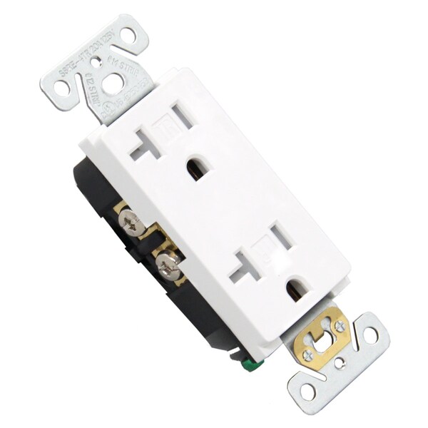 Faith Tamper-Resistant Outlet, 20A 125V Decorator Receptacles, UL-Listed, White - SSRE4TR-WH