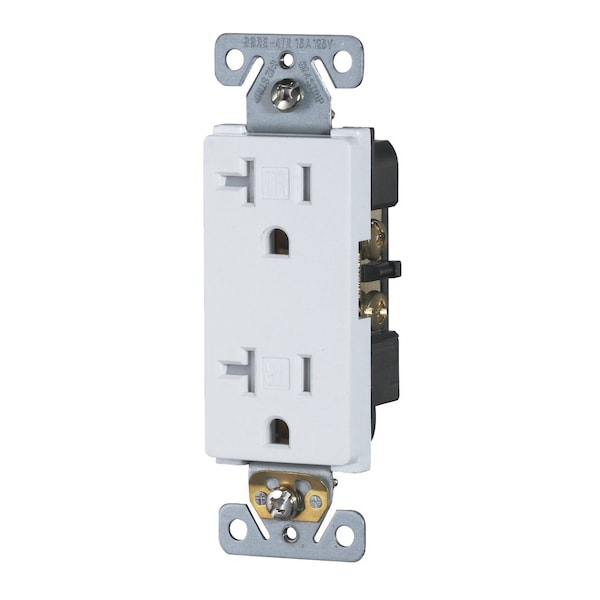 Faith Tamper-Resistant Outlet, 20A 125V Decorator Receptacles, UL-Listed, White - SSRE4TR-WH