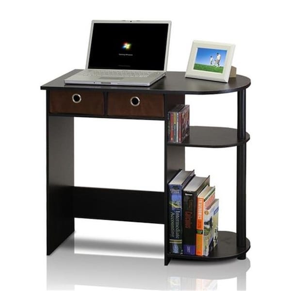 Furinno Furinno Go Green Home Laptop Notebook Computer Desk-Table; Espresso & Black & Brown - 28.5 x 31.5 x 15.6 in. - 11193EX/BK/BR