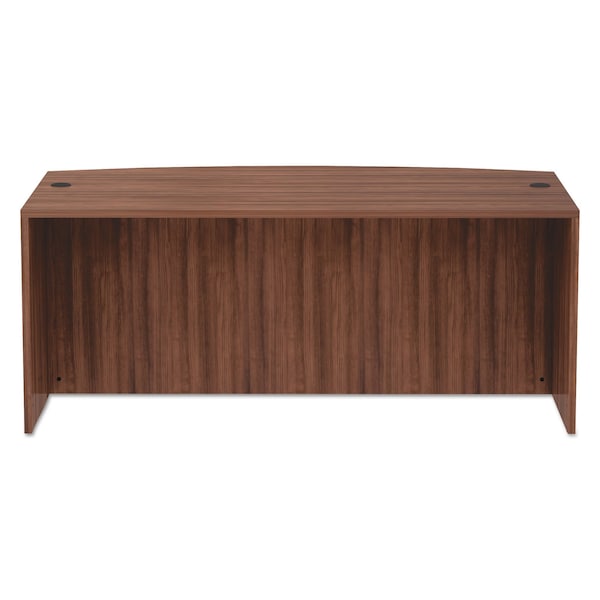 Alera Desk Shell Alera Valencia Bow Front Desk Shell, 41.38 in D X 29.63" H, 71" W X Modern Walnut - VA227236WA