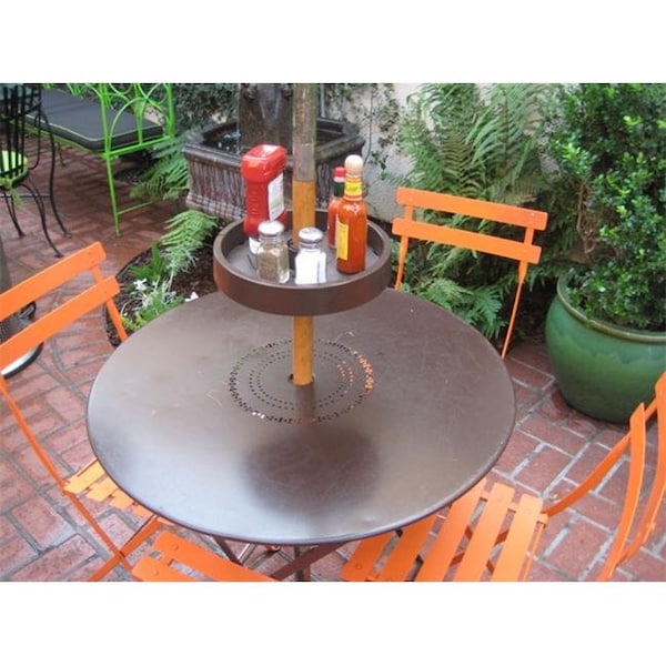 Upshelf UPSHELF 10463BR Detachable Umbrella Pole Shelf  Brown - 10463BR