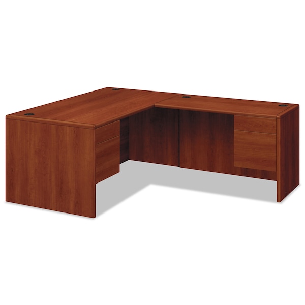 Hon Pedestal Desk Desk, 10700, L/P, 1Dw, 66W, Co, 30" D X 29-1/2" H, 66" W X Particle Board, Cognac - HON10784LCO
