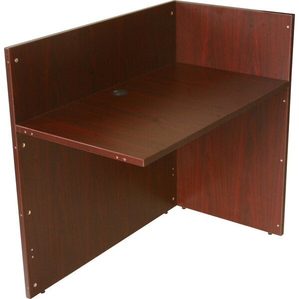 Boss Reception Desk Reception Return Shell, Mahogany, 42"Wx24", 42" W X - N180-M