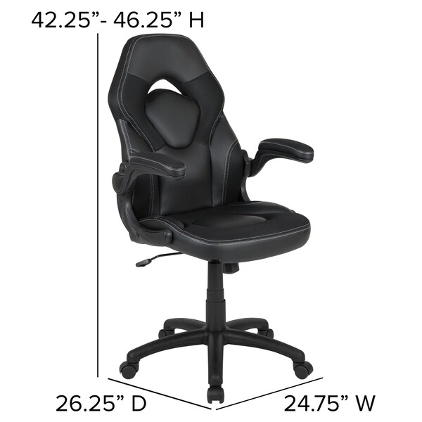 Flash Furniture Red Gaming Desk and Chair Set with Cup Holder - BLN-X10RSG1030-BK-GG