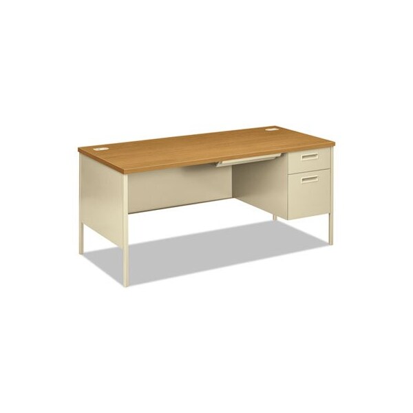 Hon HON, METRO CLASSIC RIGHT PEDESTAL DESK, 66W X 30D X 29.5H, HARVEST/PUTTY - P3265RCL