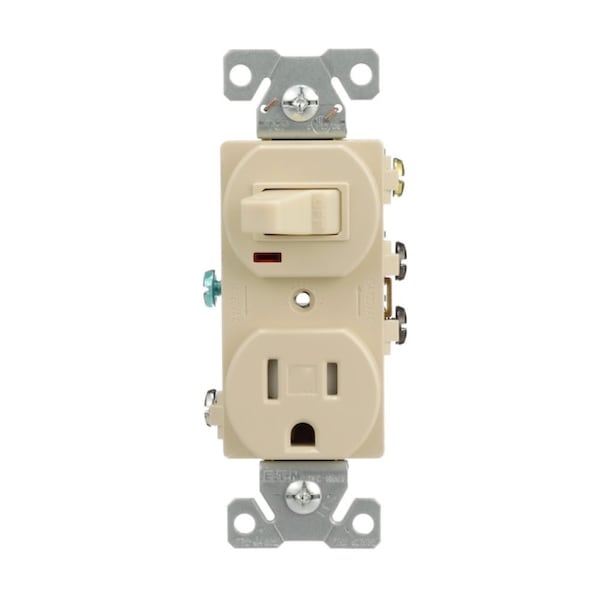 American Imaginations 15 AMP Rectangle Ivory Electrical Switch and Outlet Plastic-Aluminum - AI-36825