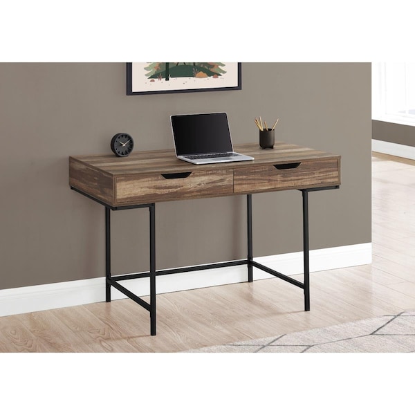 Kd Aparador 48 in. Computer Desk Brown Reclaimed Wood - Black Metal - KD3076411