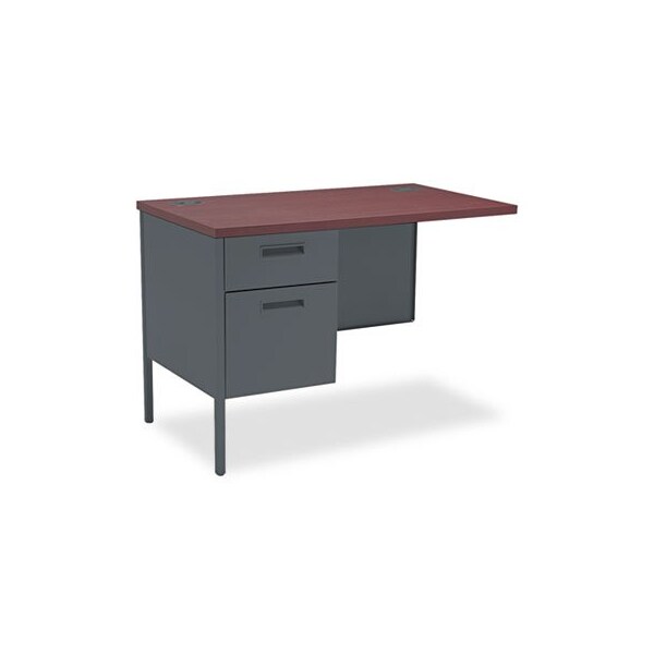 Hon HON, Metro Classic Series Workstation Return, Left, 42w X 24d, Mahogany/charcoal - P3236LNS