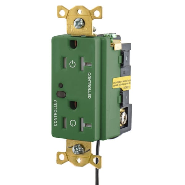 Hubbell Wiring Device-Kellems Automatic Receptacle Control HBL5362LC2GN - HBL5362LC2GN