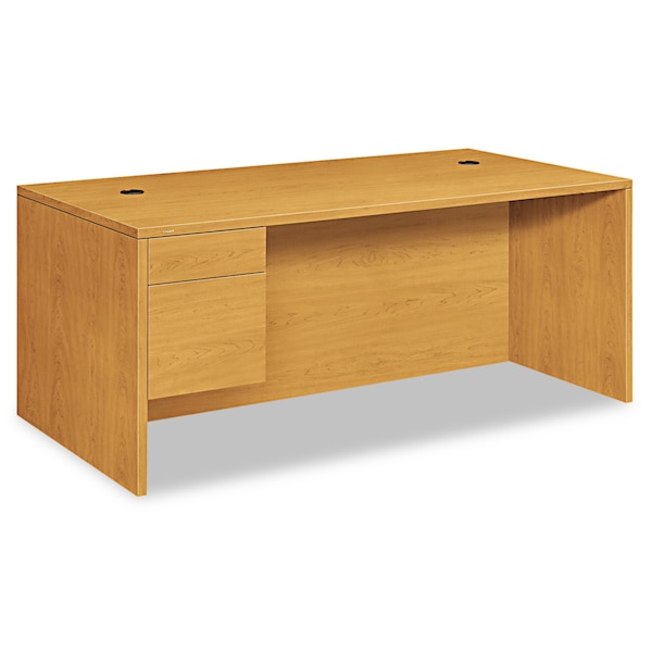 Hon Large L or U 3/4-Height Ped Desk, 36 in D X 29.5" H, 72" W X Woodgrain Laminate, Harvest - H10586L.CC