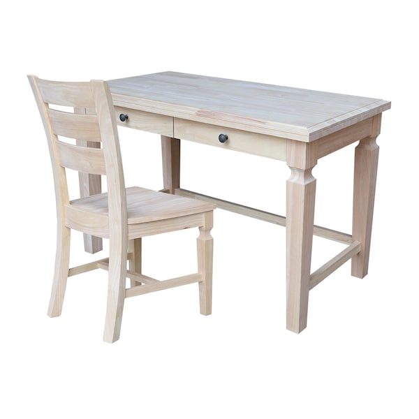 International Concepts Desk, 24 in D X 48 in W X Parawood, Unfinished - KOF-72-C57-1
