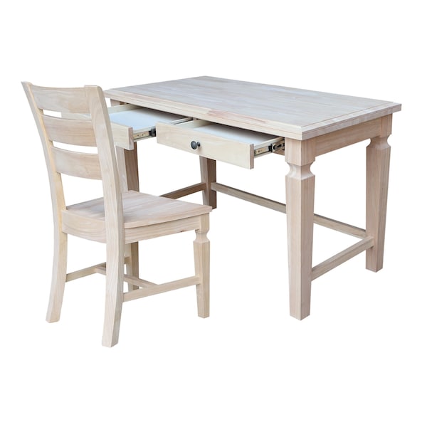 International Concepts Desk, 24 in D X 48 in W X Parawood, Unfinished - KOF-72-C57-1