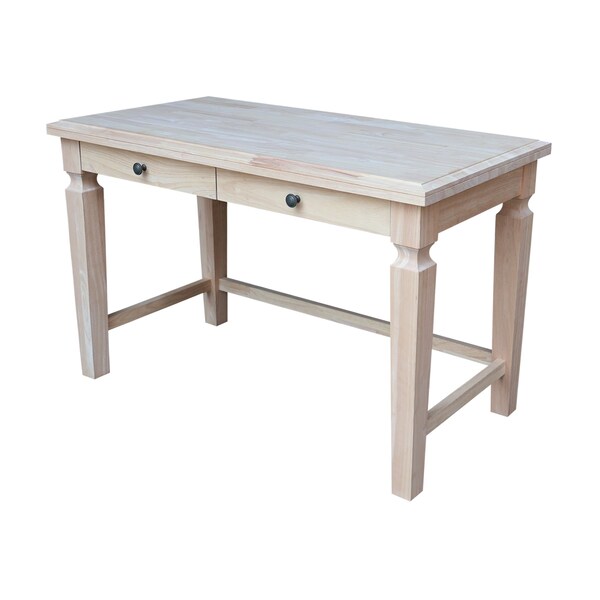 International Concepts Desk, 24 in D X 48 in W X Parawood, Unfinished - KOF-72-C57-1