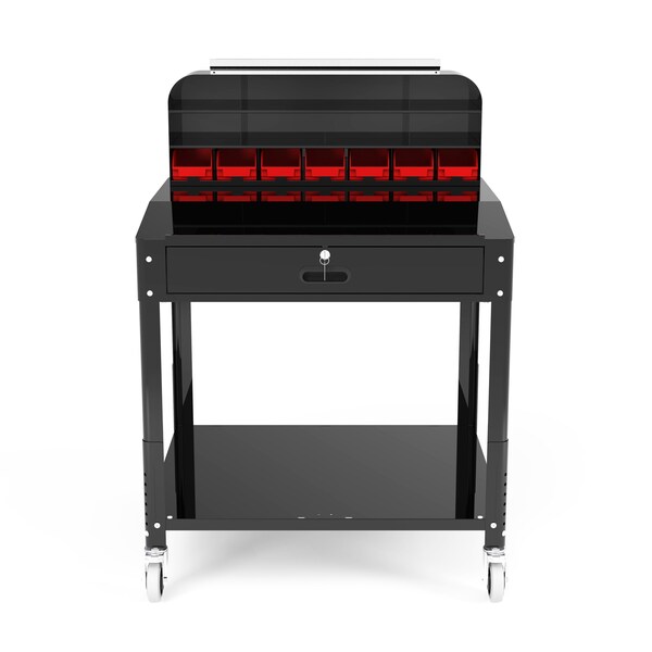 Luxor 49.25 D X 49.25 H, 34.5 W X powder coated steel w/MDF, black - DTWS002
