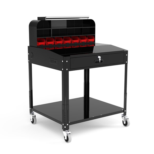 Luxor 49.25 D X 49.25 H, 34.5 W X powder coated steel w/MDF, black - DTWS002