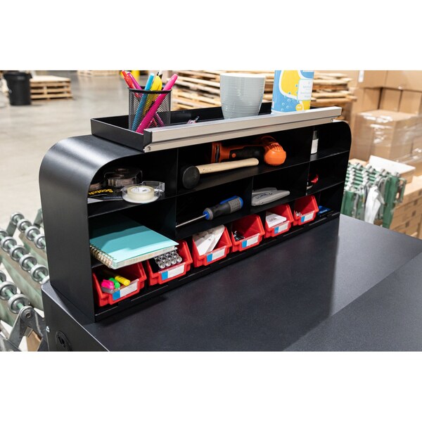 Luxor 49.25 D X 49.25 H, 34.5 W X powder coated steel w/MDF, black - DTWS002