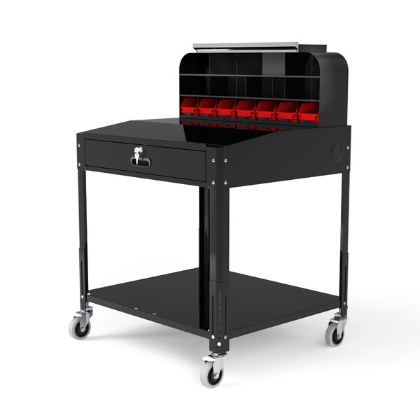 Luxor 49.25 D X 49.25 H, 34.5 W X powder coated steel w/MDF, black - DTWS002