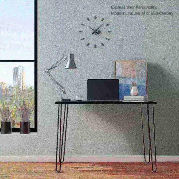 Hastings Home Hairpin Leg Computer Desk, Black - 228133ICX
