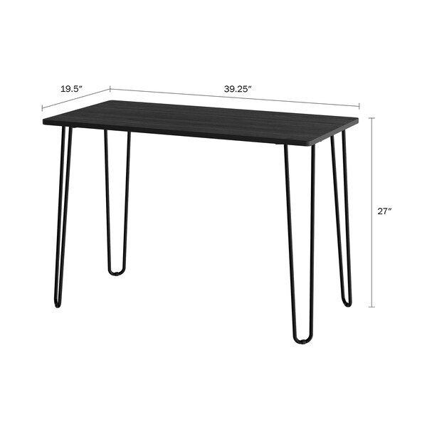 Hastings Home Hairpin Leg Computer Desk, Black - 228133ICX