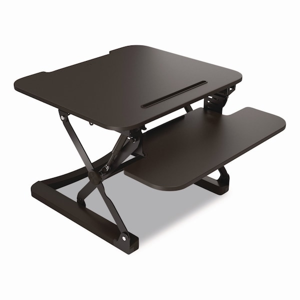 Union & Scale FlexFit Manual Adjustable Desk Converter, 26.7 x 30.8 x 5.9 to 19.6, Black - UN44901-CC