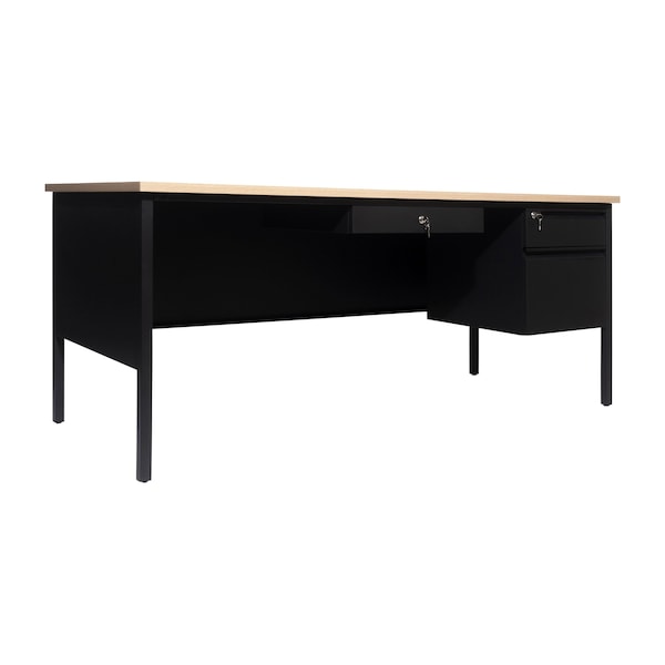 Flash Furniture 30 in D X White Oak, 70 in W X - GC-M-BLK-177-WHTOAK-GG