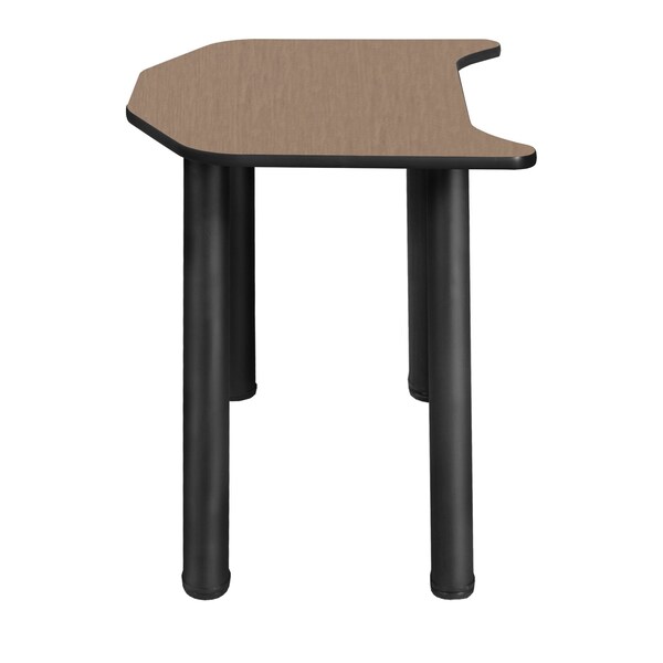 Regency Ferris Student Activity Desk, 26 in W X Wood, Metal, Black / Noble Oak - FSD2624NOBPBK