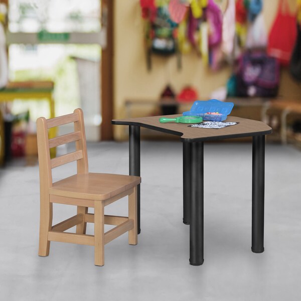 Regency Ferris Student Activity Desk, 26 in W X Wood, Metal, Black / Noble Oak - FSD2624NOBPBK