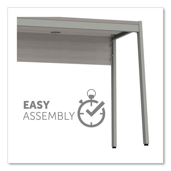 Linea Italia Klin Desk, 33" x 19", Ash, 19 in D X 29.5" H, 33" W X Steel, Ash - LITSH763ASH