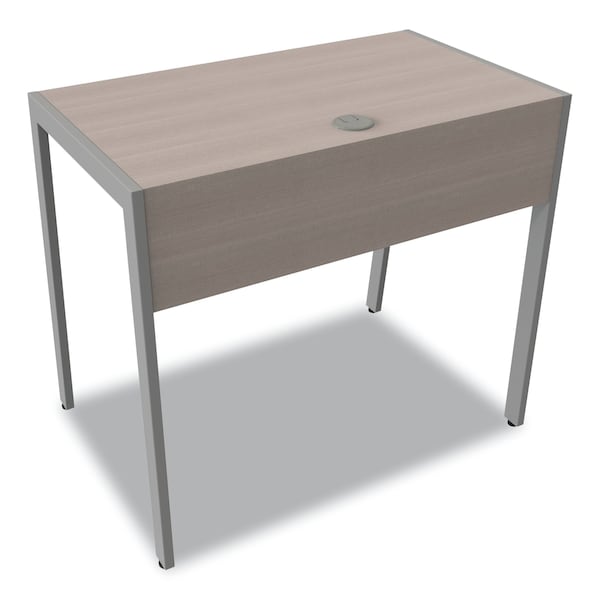 Linea Italia Klin Desk, 33" x 19", Ash, 19 in D X 29.5" H, 33" W X Steel, Ash - LITSH763ASH