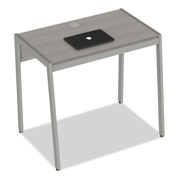 Linea Italia Klin Desk, 33" x 19", Ash, 19 in D X 29.5" H, 33" W X Steel, Ash - LITSH763ASH