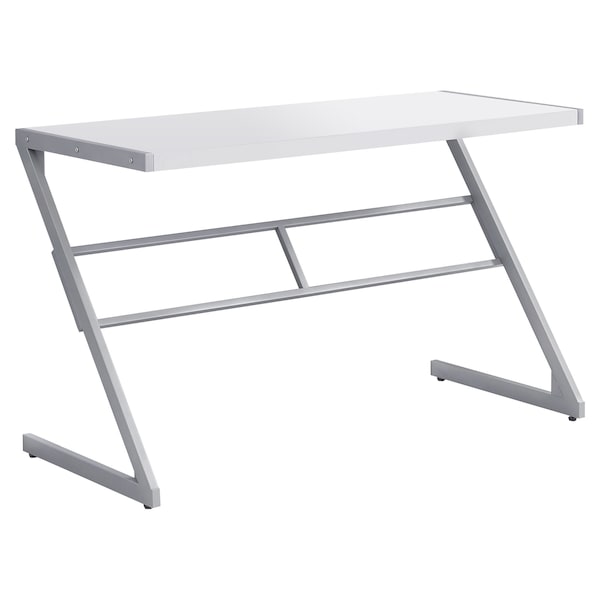 Monarch Specialties Computer Desk, Home Office, Laptop, 48"L, Work, Metal, Laminate, White, Grey, Contemporary, Modern - I 7372