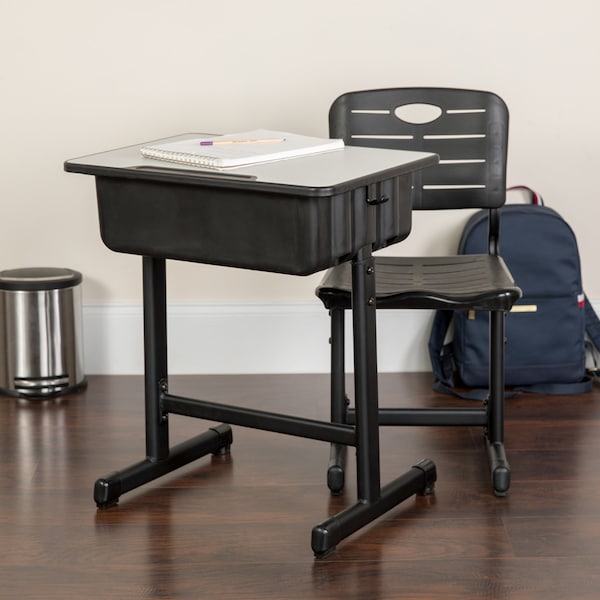 Flash Furniture 31.5 H, 23.625 W X Laminate, Steel, Grey - 3-YU-YCX-046-09010-GG