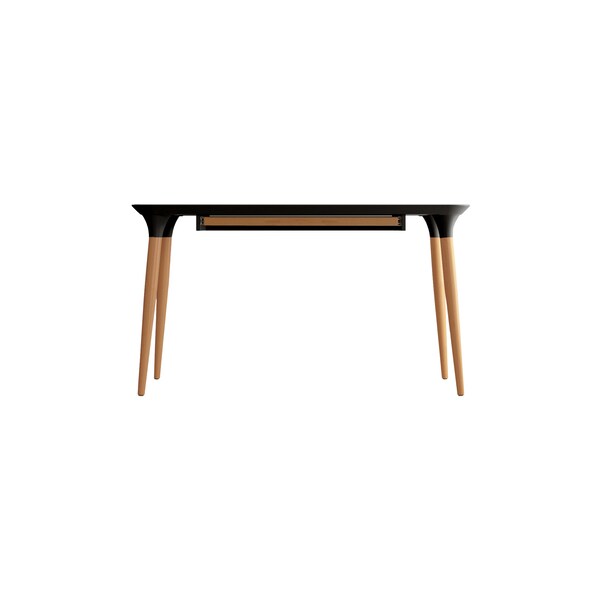 Manhattan Comfort Office Desk, 29.64 in H, 19.29 in W X Black and Cinnamon - 253252