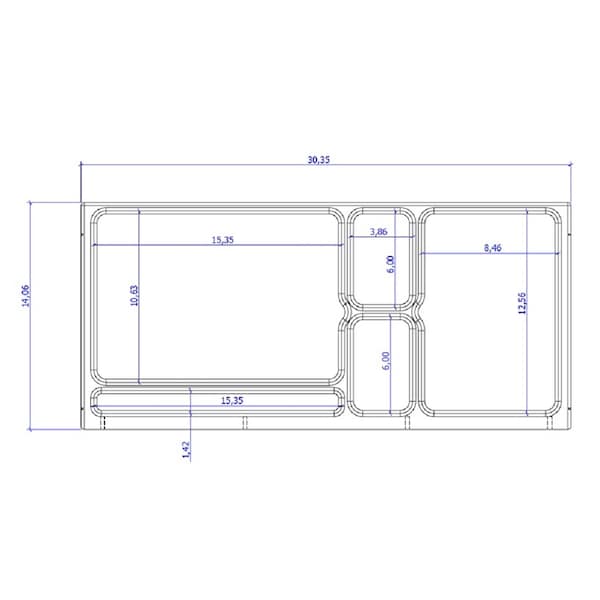 Manhattan Comfort Office Desk, 29.64 in H, 19.29 in W X Black and Cinnamon - 253252