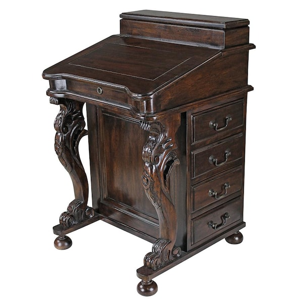 Design Toscano Cabinet 20" D X 33 Inch H, 21 Inch W X Brass / Wood, Brass Tones - AF2016