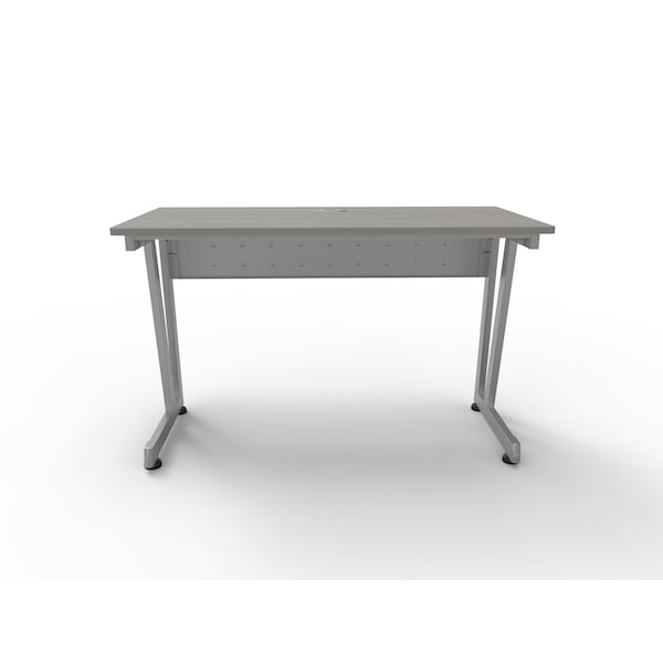 Linea Italia Rectangular Desk, Computer Table, 48 inW x 24 inD x 30 inH, Gray/Ash - ZUD103