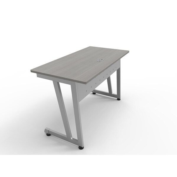 Linea Italia Rectangular Desk, Computer Table, 48 inW x 24 inD x 30 inH, Gray/Ash - ZUD103