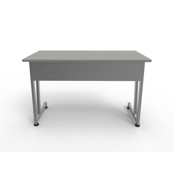 Linea Italia Rectangular Desk, Computer Table, 48 inW x 24 inD x 30 inH, Gray/Ash - ZUD103