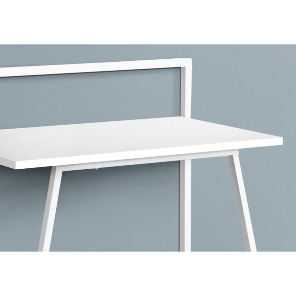 Monarch Specialties Computer Desk, Home Office, Laptop, 30"L, Work, Metal, Laminate, White, Contemporary, Modern - I 7110