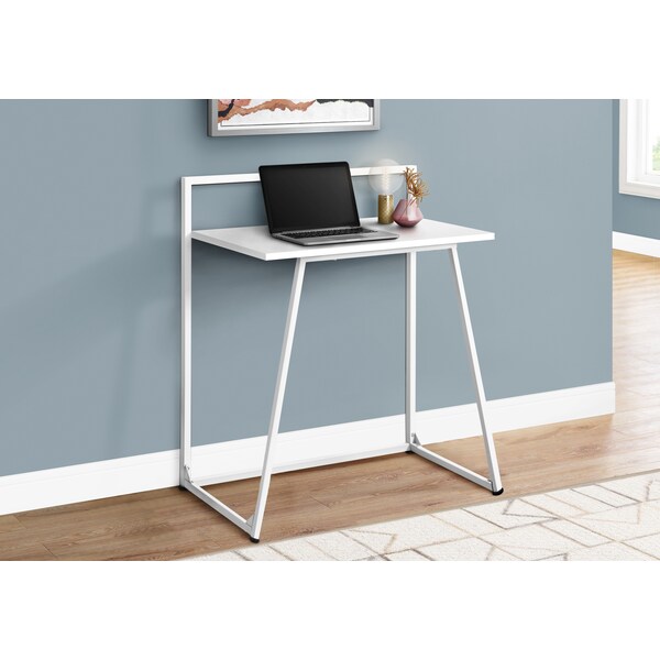 Monarch Specialties Computer Desk, Home Office, Laptop, 30"L, Work, Metal, Laminate, White, Contemporary, Modern - I 7110
