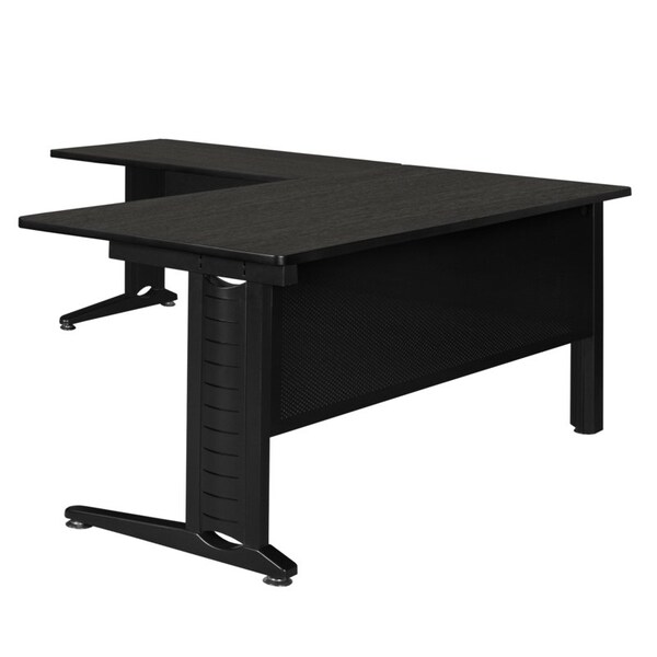 Regency Fusion L-Desk Shells, 78 D X 29 H, 72 W X Wood, Metal, Ash Grey - MLDS723048AG