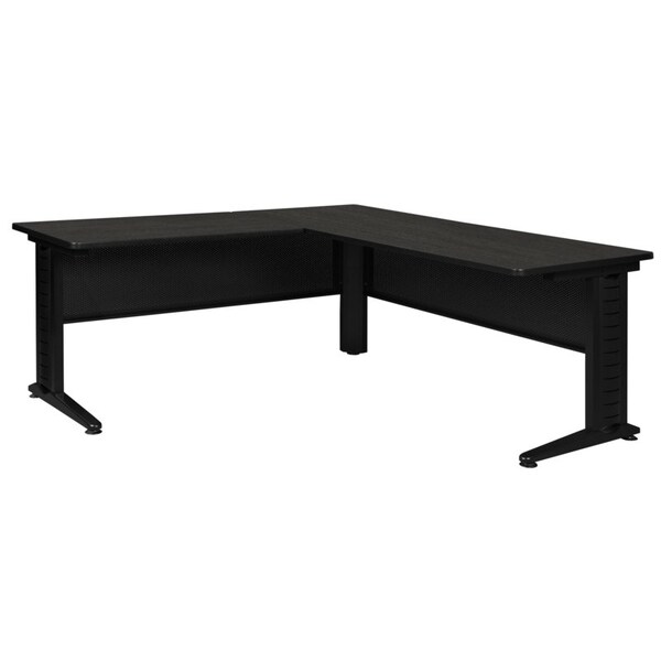 Regency Fusion L-Desk Shells, 78 D X 29 H, 72 W X Wood, Metal, Ash Grey - MLDS723048AG