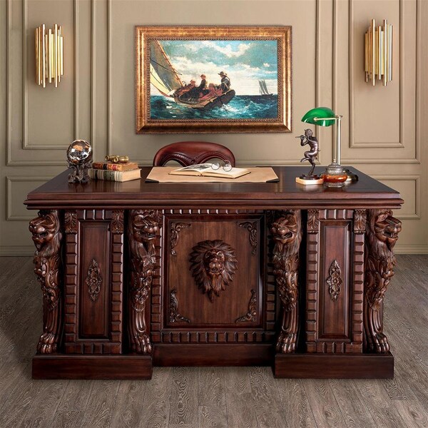 Design Toscano Lord Raffles Lion Executive Desk - AF57224