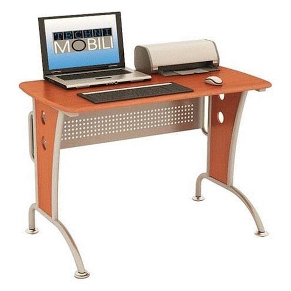 Techni Mobili Techni Mobili RTA-8338-DH33 Computer Desk with CPU Caddy - Dark Honey - RTA-8338-DH33